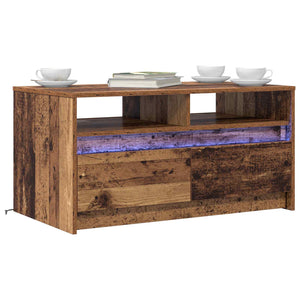 Couchtisch Altholz mit Schubladen 90x50 cm