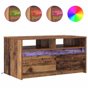 Couchtisch Altholz mit Schubladen 90x50 cm