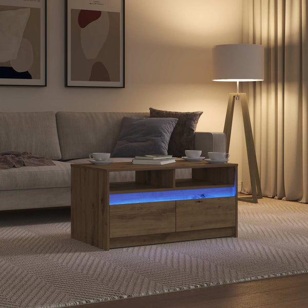 Couchtisch Eiche Optik 90x50 cm