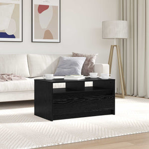 Couchtisch Schwarz Eichenoptik 90x50 cm
