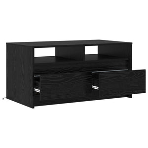 Couchtisch Schwarz Eichenoptik 90x50 cm