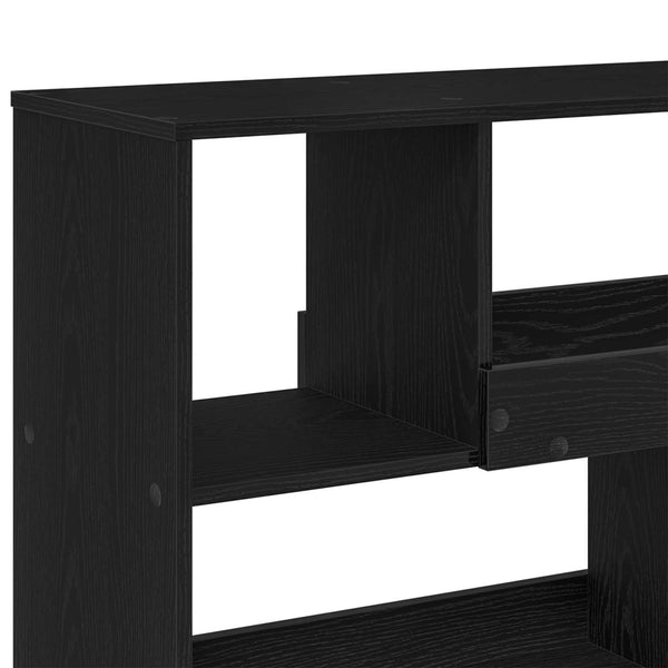 Schwarzes Bücherregal Eichen-Optik, 100 cm