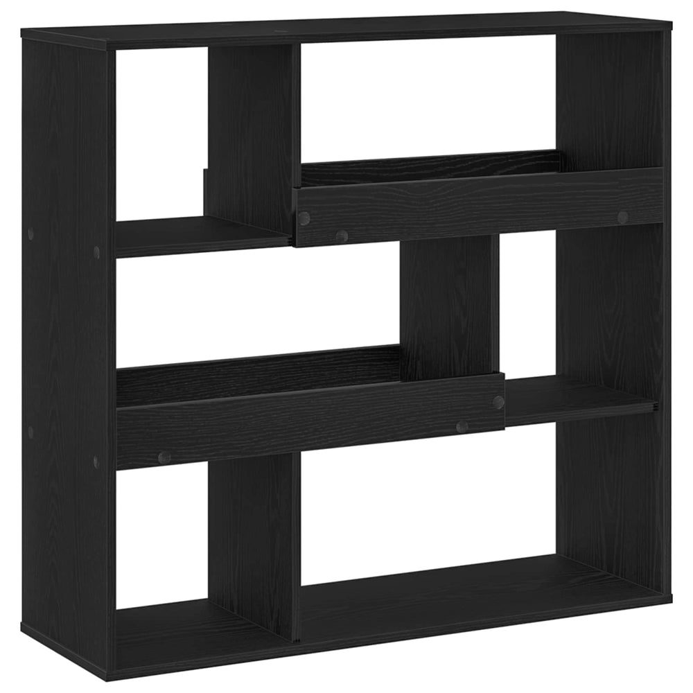 Schwarzes Bücherregal Eichen-Optik, 100 cm