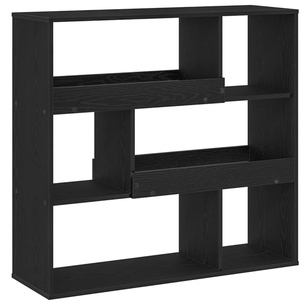 Schwarzes Bücherregal Eichen-Optik, 100 cm