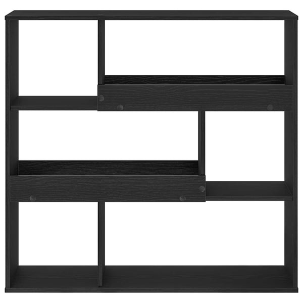 Schwarzes Bücherregal Eichen-Optik, 100 cm