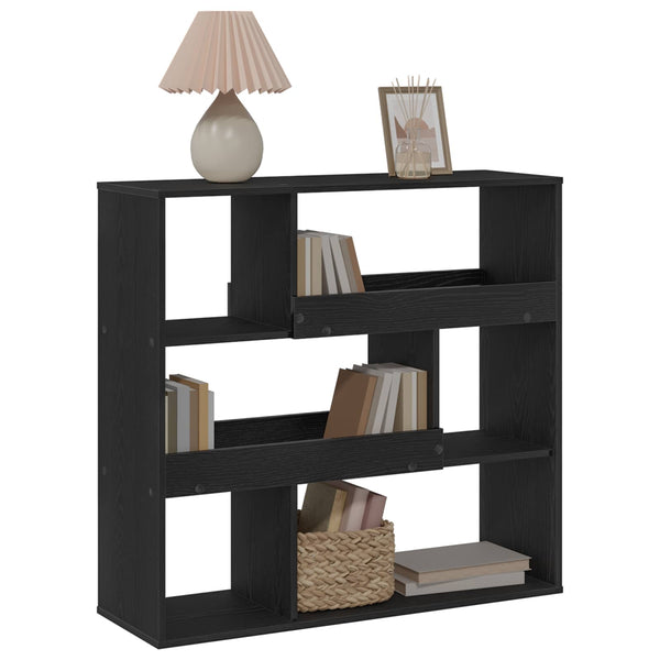 Schwarzes Bücherregal Eichen-Optik, 100 cm