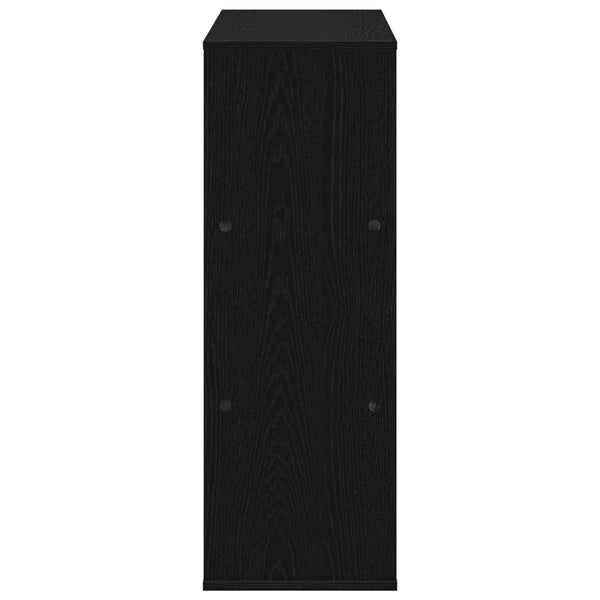 Schwarzes Bücherregal Eichen-Optik, 100 cm