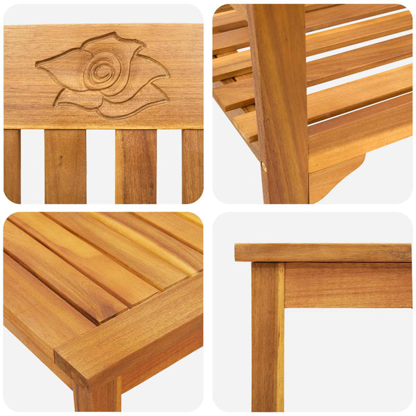 Garten Lounge Set Akazie Massivholz 4-teilig