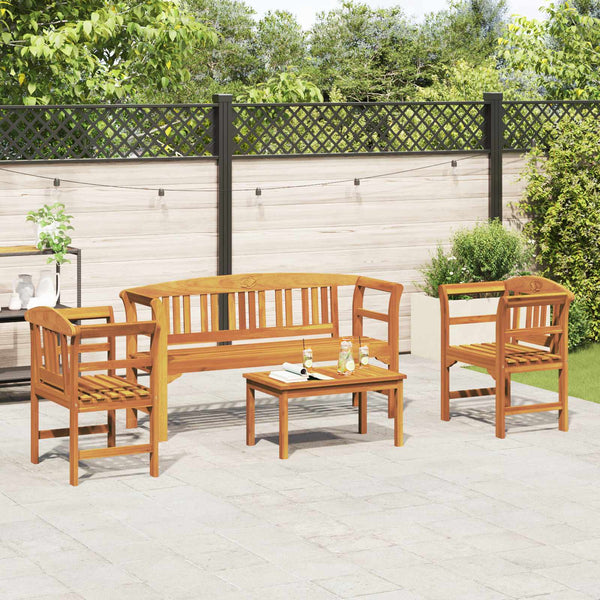 Garten Lounge Set Akazie Massivholz 4-teilig