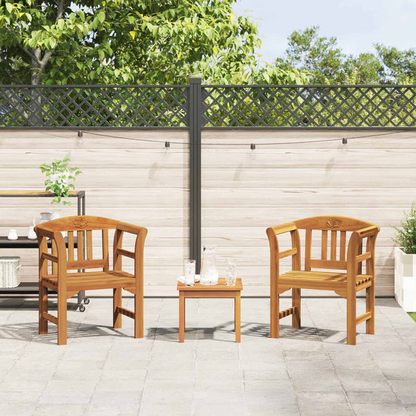 Garten Lounge Set 3-teilig Akazie Massivholz