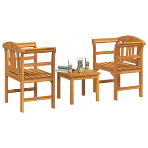 Garten Lounge Set 3-teilig Akazie Massivholz