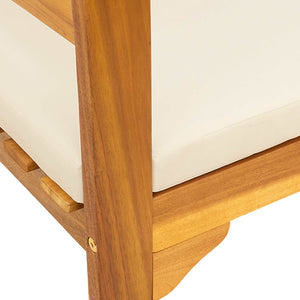 vidaXL Banc de jardin crème 114 x 46 x 82,5 cm en bois d'acacia massif