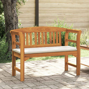 vidaXL Banc de jardin crème 114 x 46 x 82,5 cm en bois d'acacia massif