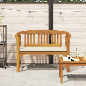 vidaXL Banc de jardin crème 114 x 46 x 82,5 cm en bois d'acacia massif