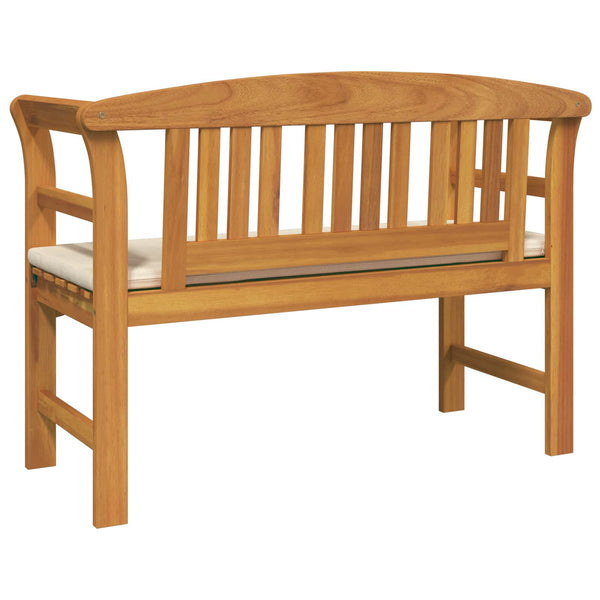vidaXL Banc de jardin crème 114 x 46 x 82,5 cm en bois d'acacia massif