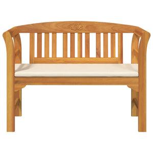 vidaXL Banc de jardin crème 114 x 46 x 82,5 cm en bois d'acacia massif