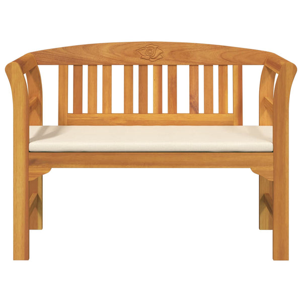 vidaXL Banc de jardin crème 114 x 46 x 82,5 cm en bois d'acacia massif
