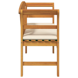vidaXL Banc de jardin crème 114 x 46 x 82,5 cm en bois d'acacia massif