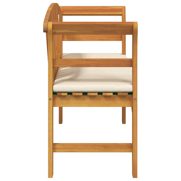 vidaXL Banc de jardin crème 114 x 46 x 82,5 cm en bois d'acacia massif