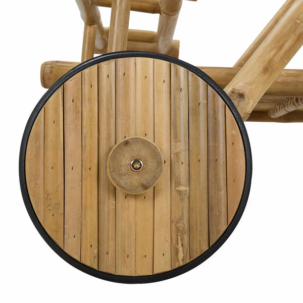 Bambus Teewagen mit Rädern
