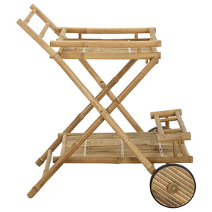 Bambus Teewagen mit Rädern