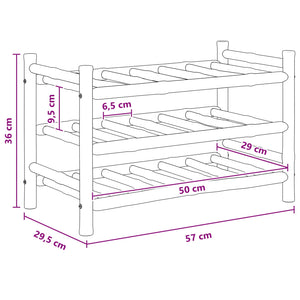 Weinregal Bambus Natur, 57cm