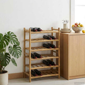 Weinregal Bambus Natur