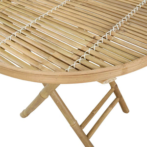vidaXL Table de jardin nature 80 x 70 cm bambou