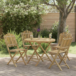 vidaXL Table de jardin nature 80 x 70 cm bambou