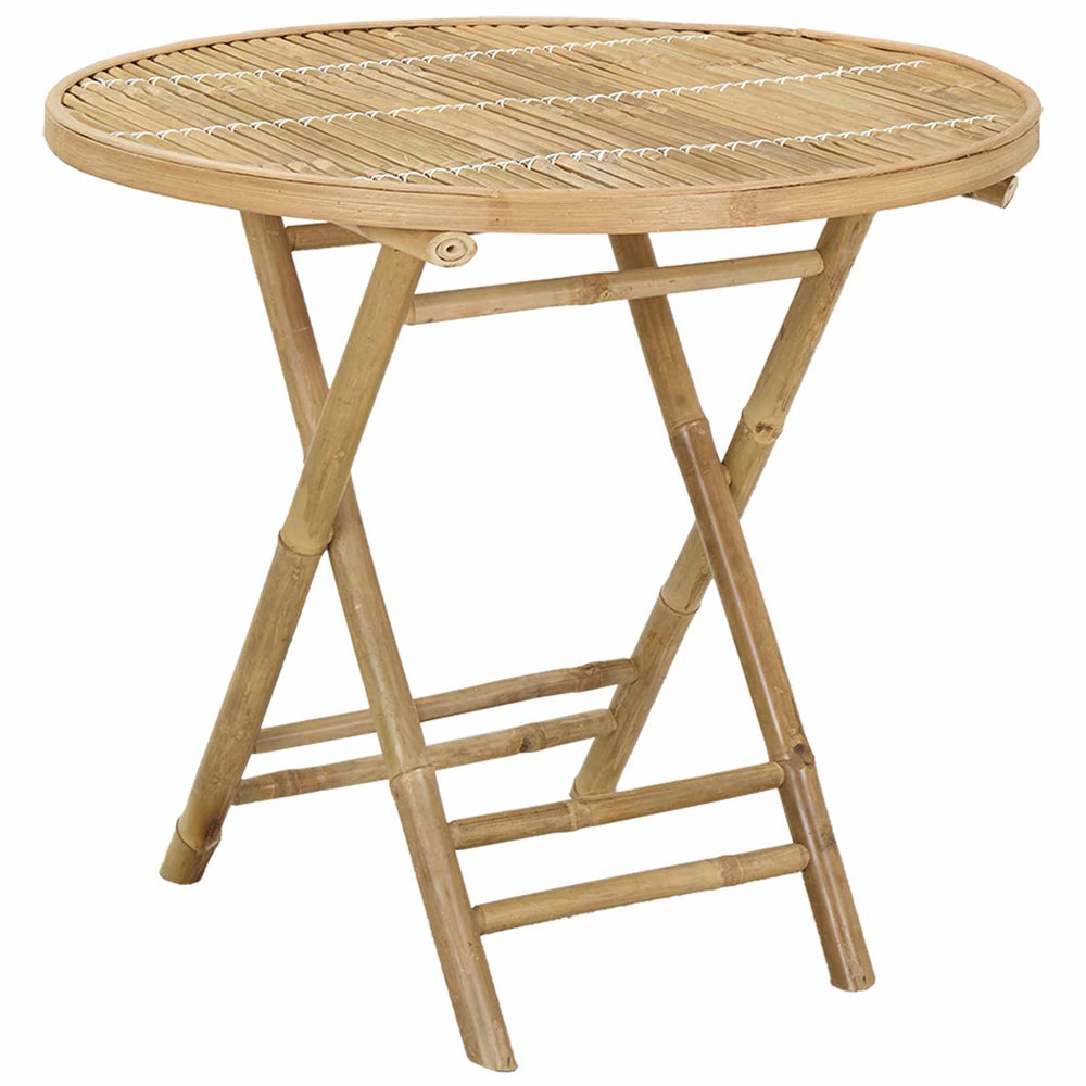 Bambus Gartentisch Natur 80x70 cm