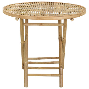 vidaXL Table de jardin nature 80 x 70 cm bambou