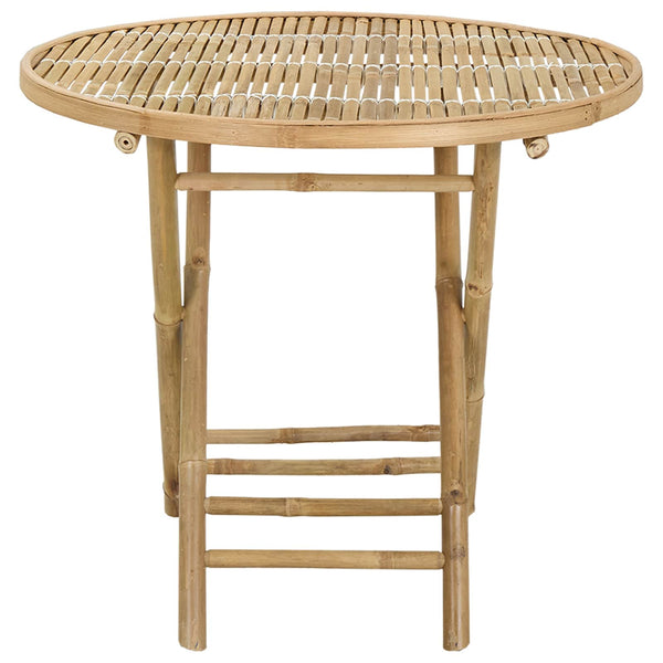 vidaXL Table de jardin nature 80 x 70 cm bambou