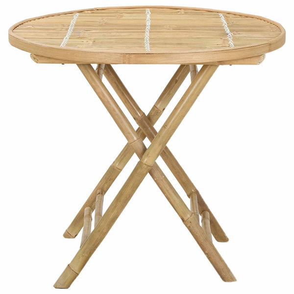 vidaXL Table de jardin nature 80 x 70 cm bambou