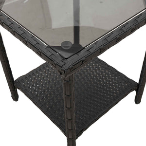 Gartensofa mit Kissen, Schwarz/Türkis