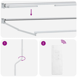 Elektrischer Markisenrahmen Weiß 4,5x3m