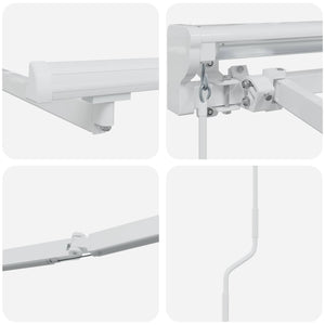 Markisenrahmen mit LED, 4x2m, Weiß