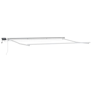 Markisenrahmen mit LED, 4x2m, Weiß