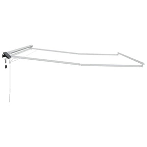 Manuelle Markise mit LED, 5x3,5 m, Weiß