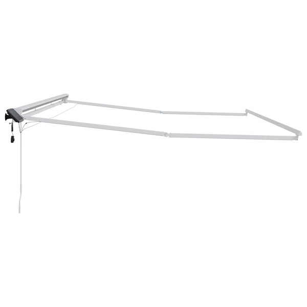 Manuelle Markise mit LED, 5x3,5 m, Weiß