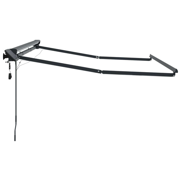 Manuelle Markise mit LED Anthrazit 3,5x2m