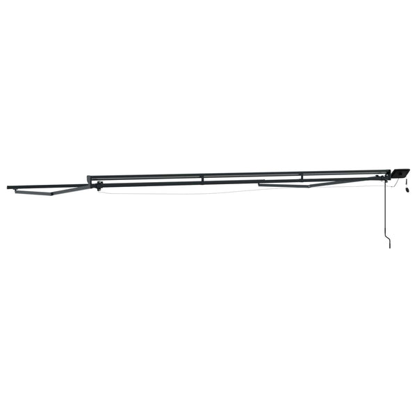 vidaXL Cadre de store banne manuel avec LED Anthracite 4 x 3 m Aluminium