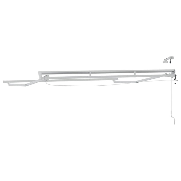 Elektrischer Markisenrahmen mit LED, 3x2 m, Weiß
