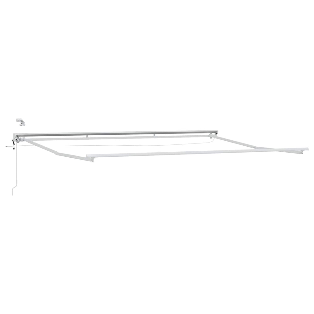 Elektrische LED Markise 4x2m, Weiß