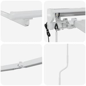 Elektrischer Markisenrahmen mit LED, 4,5x3m, Weiß