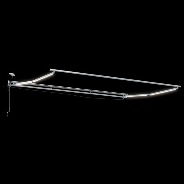 Elektrischer Markisenrahmen mit LED, 4,5x3m, Weiß