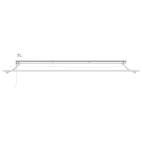 Elektrischer Markisenrahmen mit LED, 4,5x3,5 m, Weiß