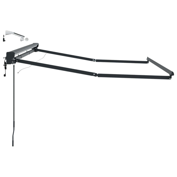 Elektrische Markise mit LED Anthrazit 3x2,5 m