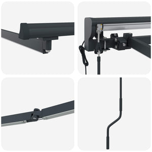 Elektrische Markise mit LED-Beleuchtung 5x3,5m Anthrazit