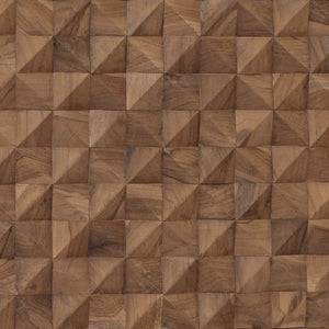 Wandmontiertes Kopfteil Natur 120cm Teakholz