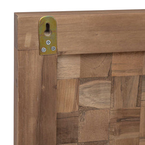 Wandmontiertes Kopfteil Natur 120cm Teakholz